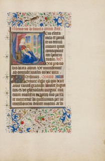Initial V: The Virgin and Child with Saint Anne