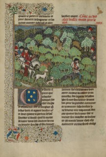 Hunters Pursuing a Deer