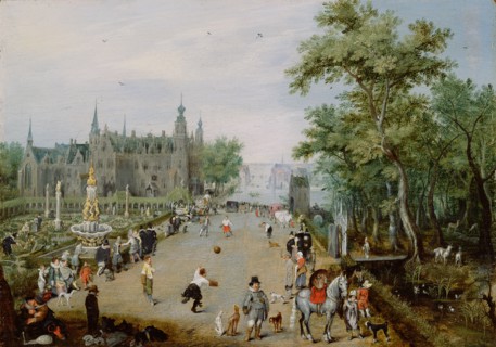 A Jeu de Paume Before a Country Palace