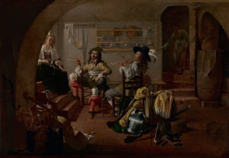 Interior with Soldiers and Women
