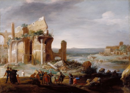 Moses and Aaron Changing the Rivers of Egypt to Blood