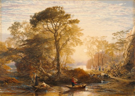 Sir Guyon with the Palmer Attending, Tempted by Phaedria to Land