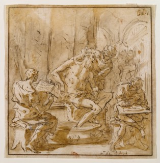 The Death of Seneca (recto),  Study of a Man (verso)