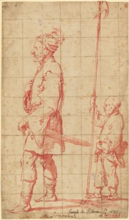 An Oriental Potentate Accompanied by His Halberd Bearer