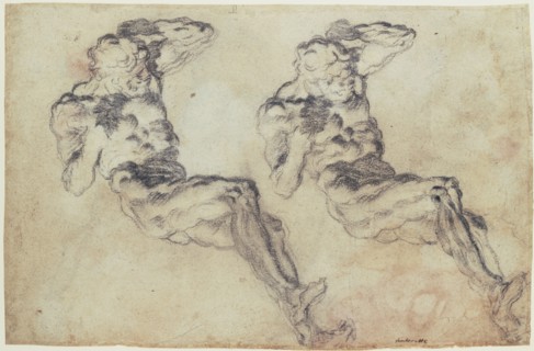 Studies of a Statuette of Atlas (recto),  Studies of a Statuette