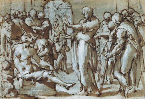 Raising of the Son of the Widow of Naim (recto),  Madonna and Ch