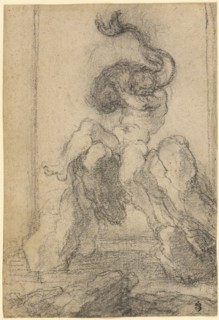 A Marine God with a Dolphin