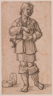 A Young Peasant Holding a Jar