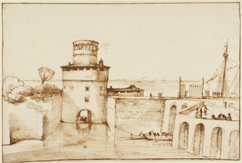 Landscape with a View of a Fortified Port