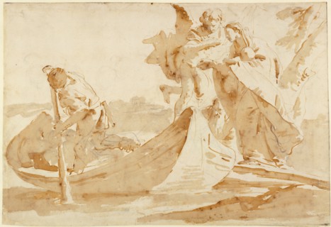 Flight into Egypt (recto),  Various Studies (verso)