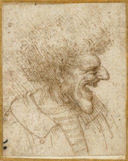 Caricature of a Man with Bushy Hair