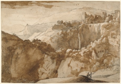View of Tivoli (recto),  View of Tivoli (verso)