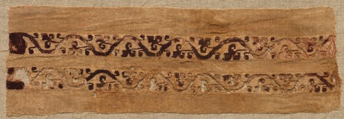 Fragment, with Sleeve Band, from a Tunic, 300s - 500s. Egypt, Byzantine Period, 4th - 6th century.