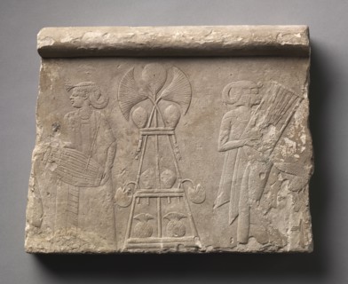 Fragment of a Lintel: Hapiu's Female Musicians, 380-343 BC. Egypt, Late Period, Dynasty 30.
