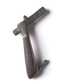 Bronze Mount from a "Shawabty Bundle": Arm with Scribe's Palette, c. 1336-1256 BC. Egypt, Thebes,