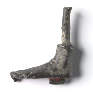 Bronze Mount from a "Shawabty Bundle": Left Foot, c. 1336-1256 BC. Egypt, Thebes, Wadi Qubbanet