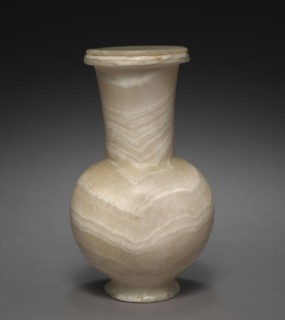 Long-Necked Flask with Lid, 1401-1353 BC. Egypt, New Kingdom, Dynasty 18,  reign of Tuthmosis III,