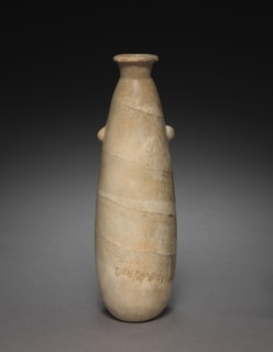Alabastron, 664-525 BC. Egypt, Late Period, Dynasty 26 or later. Travertine; diameter: 8 cm (3 1/8