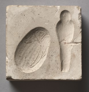 Mold in Two Parts, 305-30 BC. Egypt, Ptolemaic Dynasty or later. Limestone; overall: 8.8 x 9 x 3.7
