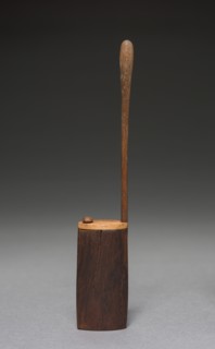 Kohl Container, 1540-1296 BC. Egypt, New Kingdom, Dynasty 18. Wood; overall: 4.3 x 2.5 x 1.8 cm (1