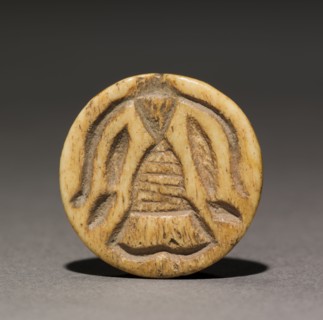 Seal Amulet, 2300-2124 BC. Egypt, Late Old Kingdom, Dynasties 5-6, 2647-2124 BC. Bone; diameter: 2