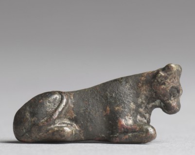 Weight in the Form of a Bull or Cow, 1540-1296 BC. Egypt, New Kingdom, Dynasty 18. Tin-bronze,