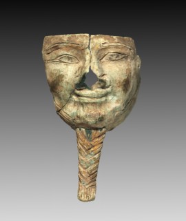 Mask, 332 BC-AD395. Egypt, probably Greco-Roman Period. Wax; overall: 10.7 x 6.7 x 3.5 cm (4 3/16 x