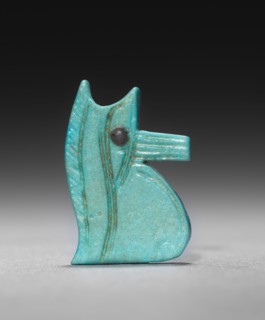 Eye of Horus Amulet, 945-715 BC. Egypt, Third Intermediate Period, Dynasties 22-25. Turquoise
