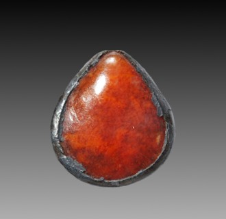 Oyster-Shell Pendants, 1980-1801 BC. Egypt, Middle Kingdom, Dynasty 12. Carnelian and silver;