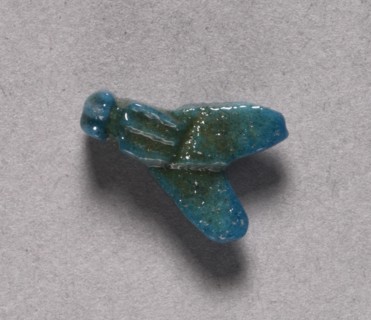 Fly Amulet, 2040-1648 BC. Egypt, Middle Kingdom. Deep turquoise green faience; overall: 1.4 cm