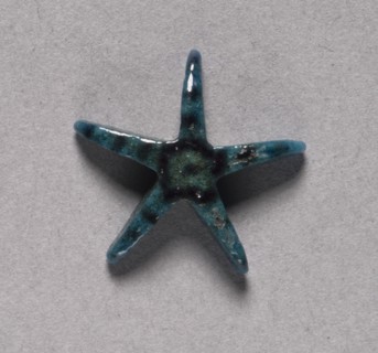 Amulet of a Star, 1980-1801 BC. Egypt, Middle Kingdom, Dynasty 12. Deep turquoise green faience;
