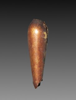 Teardrop-Shaped Bead, 1980-1801 BC. Egypt, Middle Kingdom, Dynasty 12. Gold over calcite gesso
