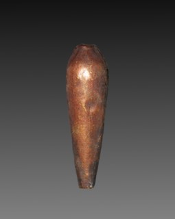 Teardrop-Shaped Bead, 1980-1801 BC. Egypt, Middle Kingdom, Dynasty 12. Gold over calcite gesso
