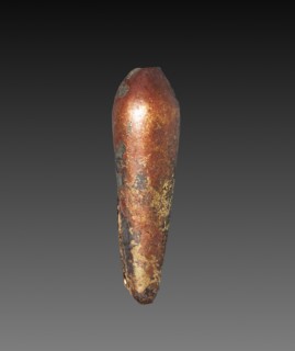 Teardrop-Shaped Bead, Dynasty 12. Egypt, Middle Kingdom, Dynasty 12. Gold over calcite gesso core;