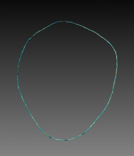 String of Mummy Beads, 715-332 BC. Egypt, Late Period. Faience; overall: 38 cm (14 15/16 in.).
