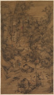 The Seven Worthies of the Bamboo Grove, 1644-1911. China, Qing dynasty (1644-1911). Hanging scroll,