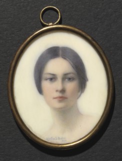 An Art Student of Paris, 1899. Martha S. Baker (American, 1871-1911). Watercolor on ivory; framed: