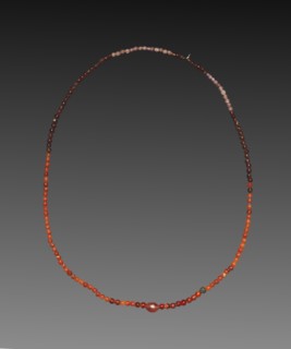 Necklace, 2040-1648 BC. Egypt, Middle Kingdom. Garnet, amethyst, and carnelian; overall: 26.8 cm