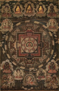 Mandala, early 18th Century. Tibet, 18th century. Color on canvas; overall: 128.2 x 82.6 cm (50 1/2
