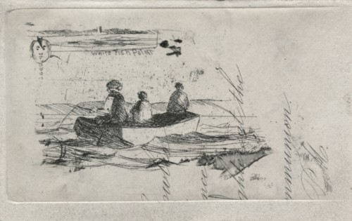 Fishing. Sion Longley Wenban (American, 1848-1897). Etching