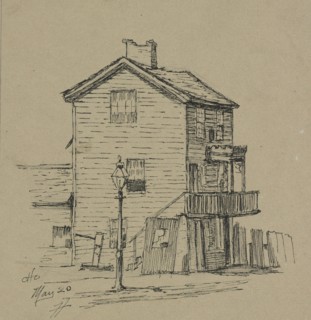 An Old House, Cleveland. Otto H. Bacher (American, 1856-1909).