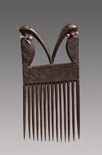 Comb, mid-late 1800s. Central Africa, Angola or Democratic Republic of the Congo, Chokwe peoples,