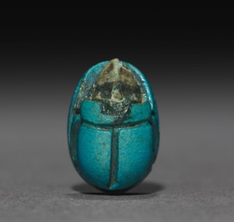Scarab, 1350-1296 BC. Egypt, New Kingdom, mid-Dynasty 18 (1540-1296 BC). Turquoise faience;