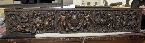Cassone Frontal, 1500s. Italy, 16th century. Walnut; overall: 33 x 172.7 cm (13 x 68 in.)