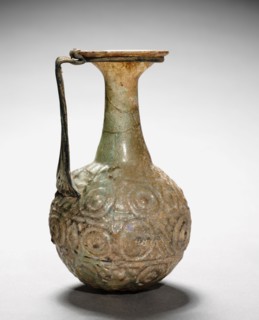 Pitcher with Handle, 300s or later. Syro-Palestinian, Roman, 4th Century, or later. Glass;