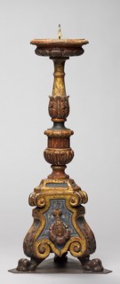 Candlestick, late 1400s. Italy, probably Tuscany, late 15th century. Carved and gilded wood;