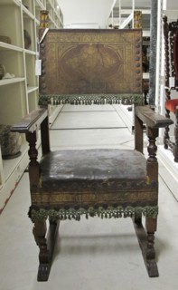 Armchair, 1600s. Italy, 17th century. Walnut; overall: 138.8 x 66.7 x 61.9 cm (54 5/8 x 26 1/4 x 24