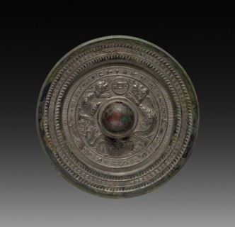 Mirror, 25-220. China, Eastern Han dynasty (25-220). Bronze; diameter: 13.1 cm (5 3/16 in.).