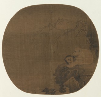 Monkey, 13th century. China, Yuan dynasty (1271-1368). Album leaf, ink on paper; diameter: 22.9 cm