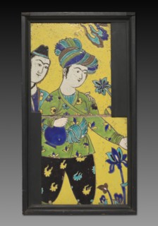 Wall Tile, 17th Century. Iran, Isfahan, Safavid Period. Faience, cuerda seca technique; overall: 44
